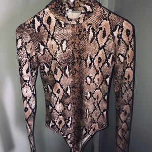 Snake print bodysuit